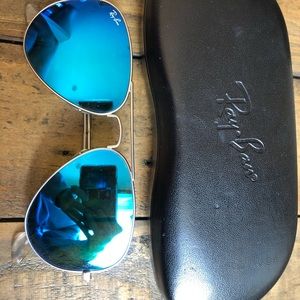 DO NOT BUY RESERVED FOR TRADE - Ray ban custom blue aviators